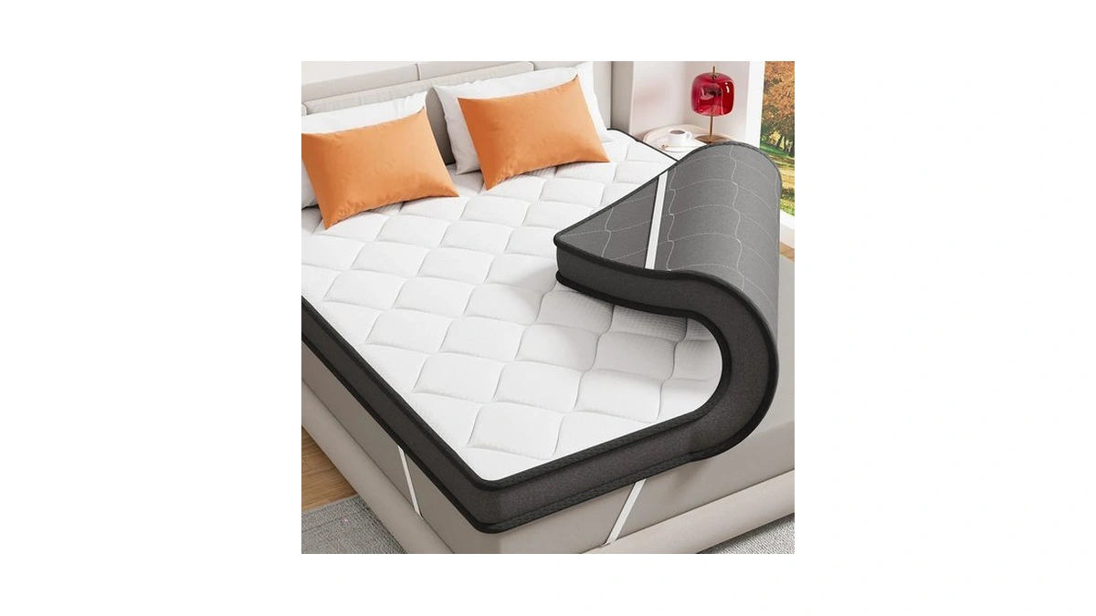 Elemuse 3 Inch Queen Size Memory Foam Mattress Topper, High