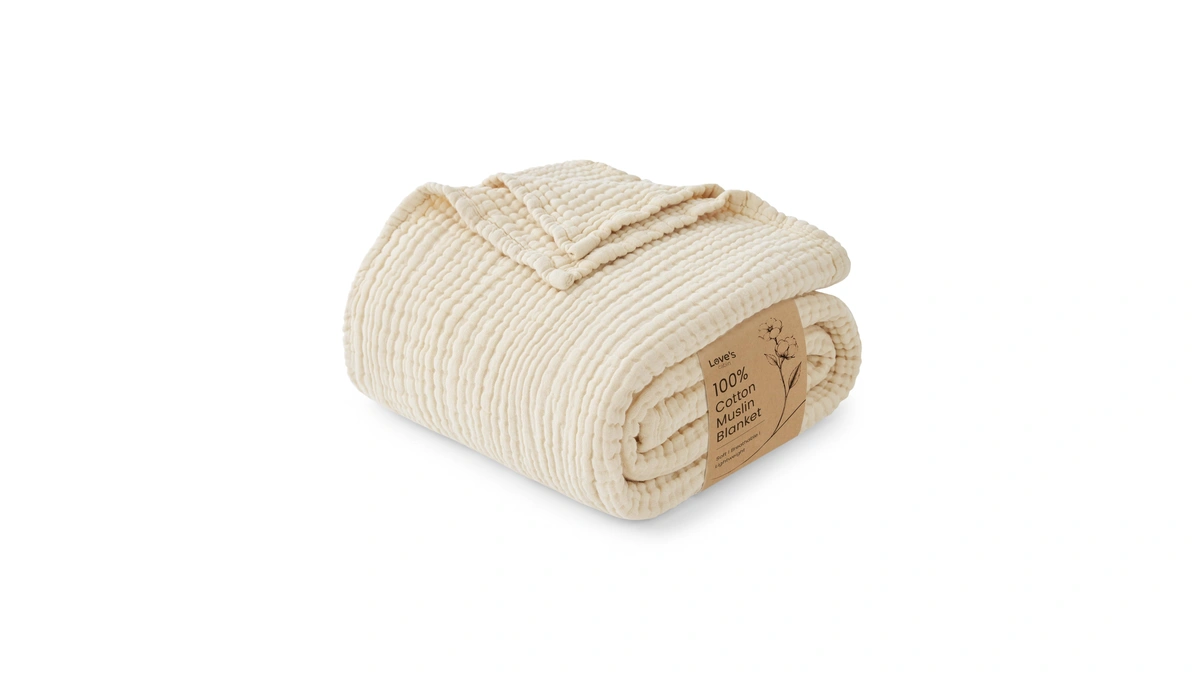 Love Cabin Cotton Muslin Blanket Layer Lightw...