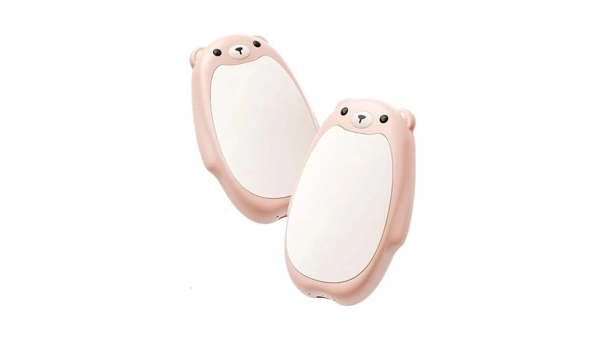 Sweetfull Hand Warmers Rechargeable, 2-in-1 Magnetic Bear Electric Pink
