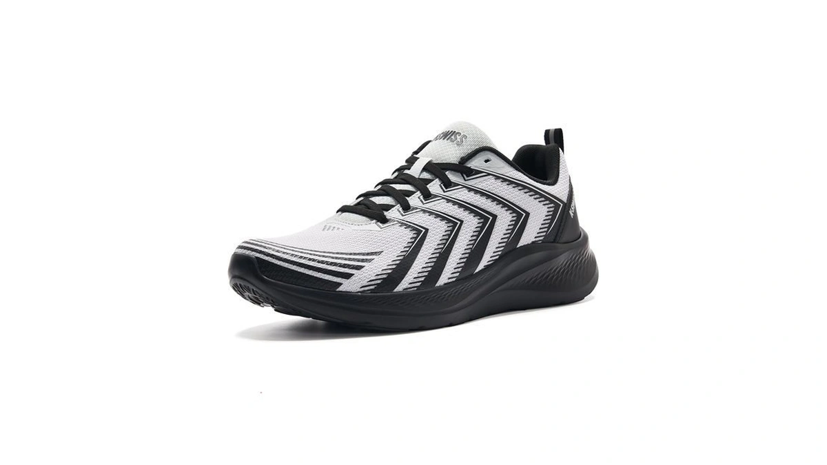 K-swiss Men's Mellow Lightweight Running Walking Shoe, Black/grey 8.5