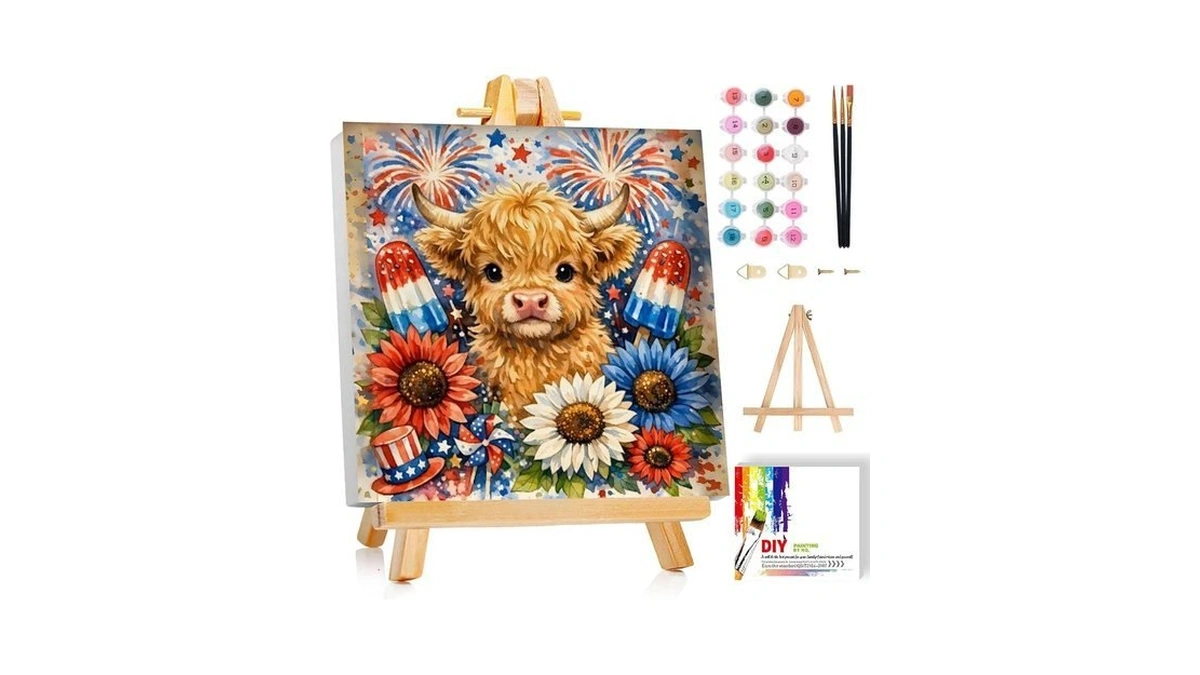 Gemozaic 4th Of July Framed Paint By Numbers Kit For