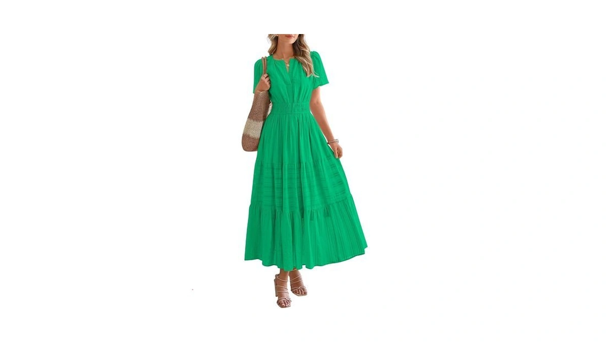 Btfbm Womens Summer 2026 Casual Midi Maxi Dresses,m,bright Green