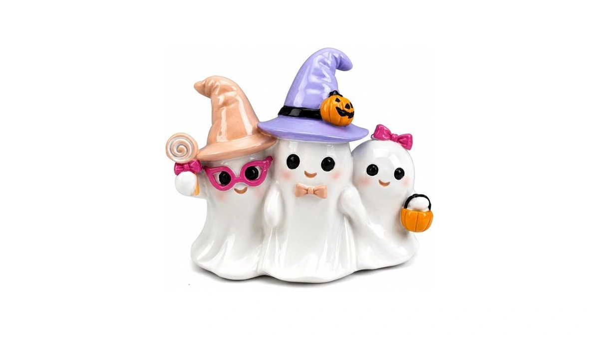 Istatue Halloween Decoration Indoor Ghost Figurine (white Ghost Trio)