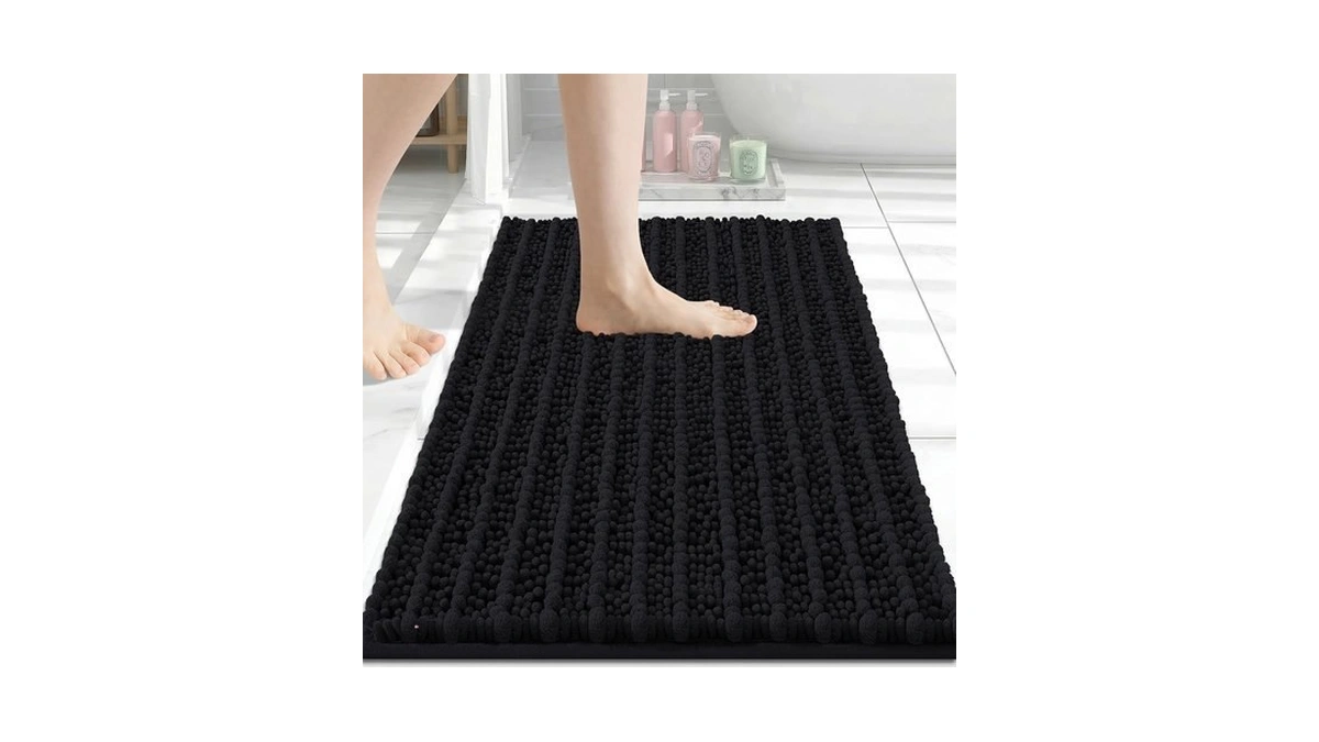 Arotive Bathroom Rugs Mat 24x16, Soft Absorbent Chenille Shaggy Bath