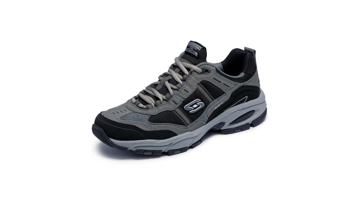 Skechers Men's Vigor 2.0 Trait Memory Foam Sneaker, Charcoal/black, 11.5