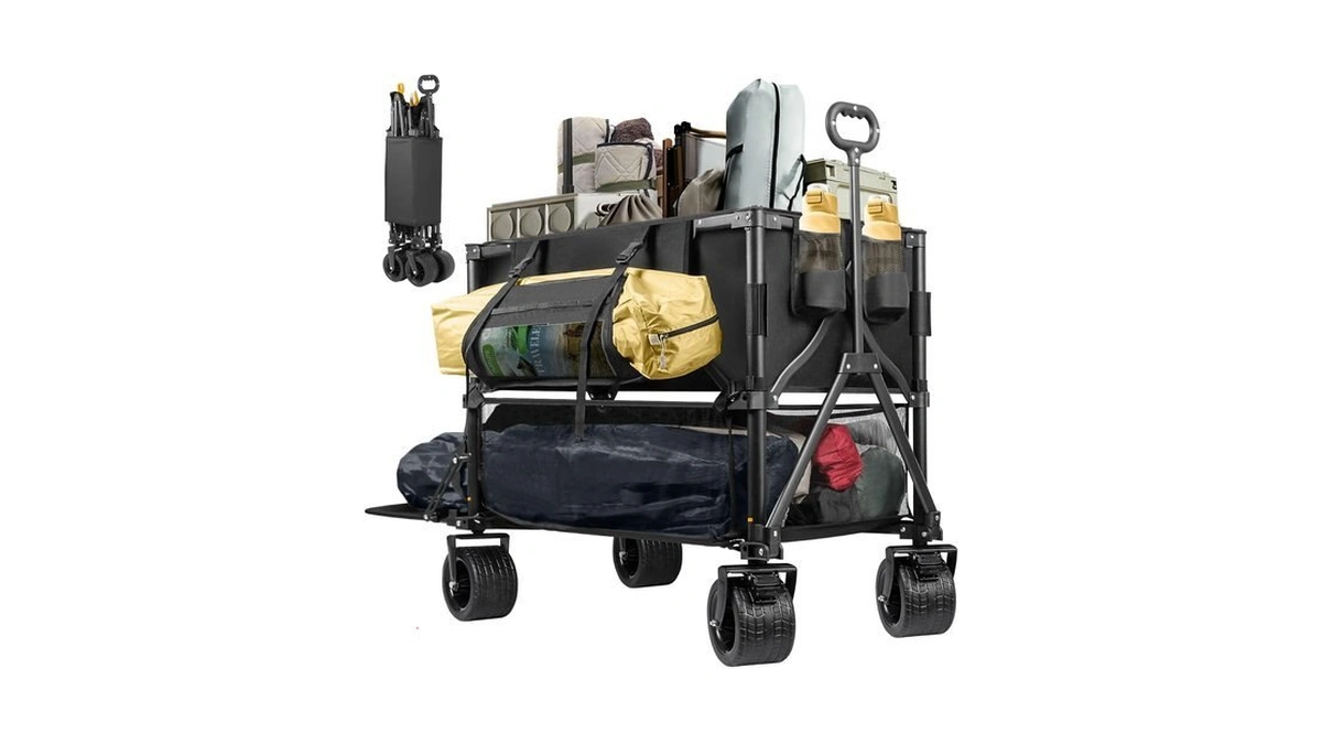 Double Decker Wagon 600lb Capacity & 400l Collapsible Sports Wagon