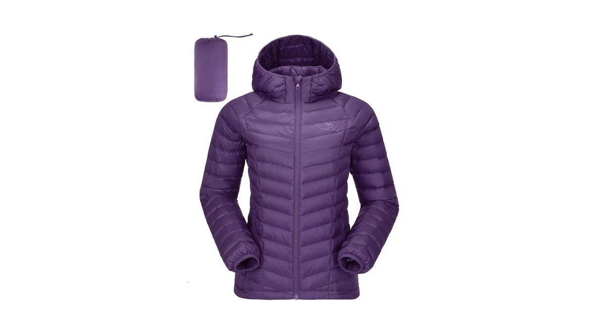Camelsports Women's Down Jacket Hooded Winter Light Weight Short Puffer