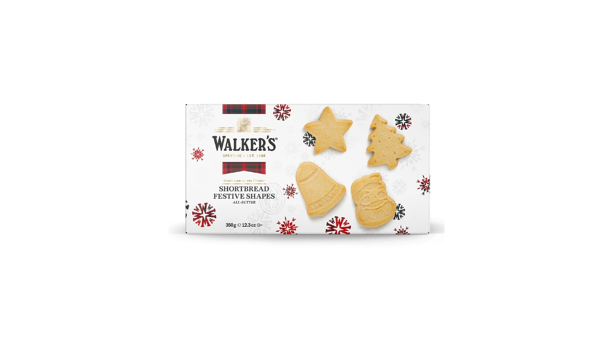 Walker’s Assorted Shortbread Cookies In Festive Shapes - Includes Christmas