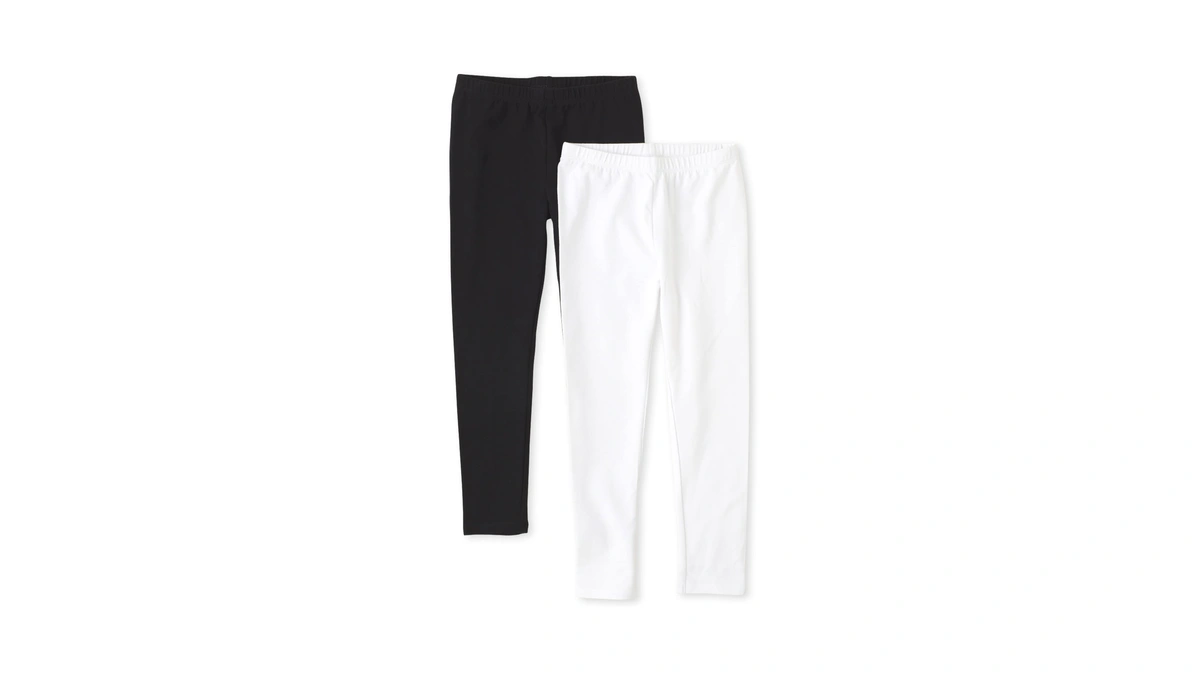 The Children Place Girls Leggingsblack White ...