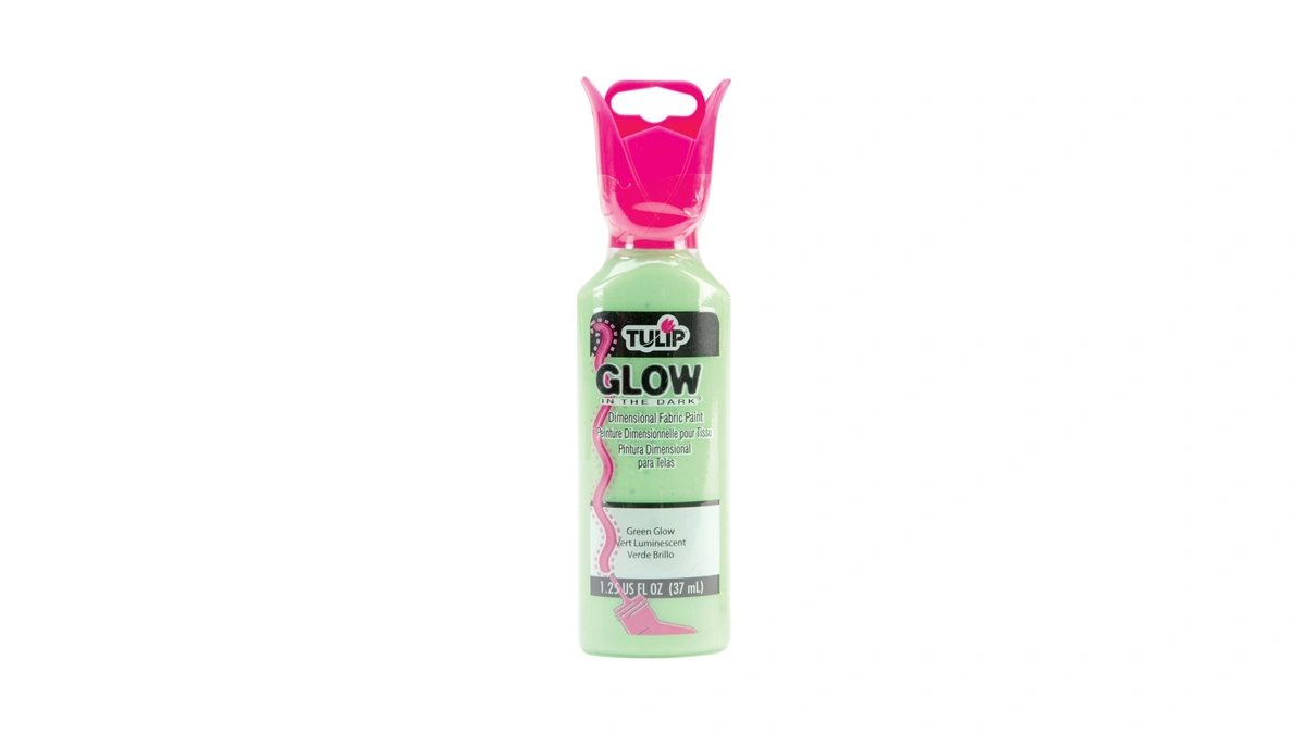 Tulip Dimensional Fabric Paint 1-1/4 Ounces-glow In The Dark-green