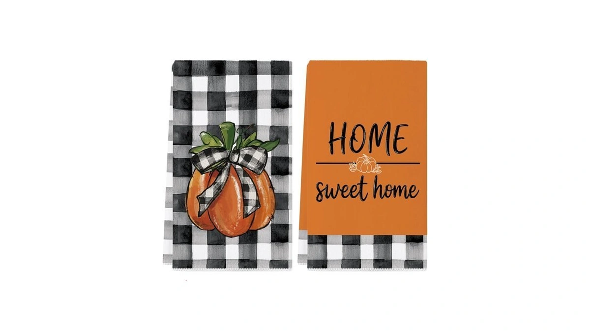 Fall Kitchen Towels 18x26 Inch Set Of 2 Autumn Thanksgiving