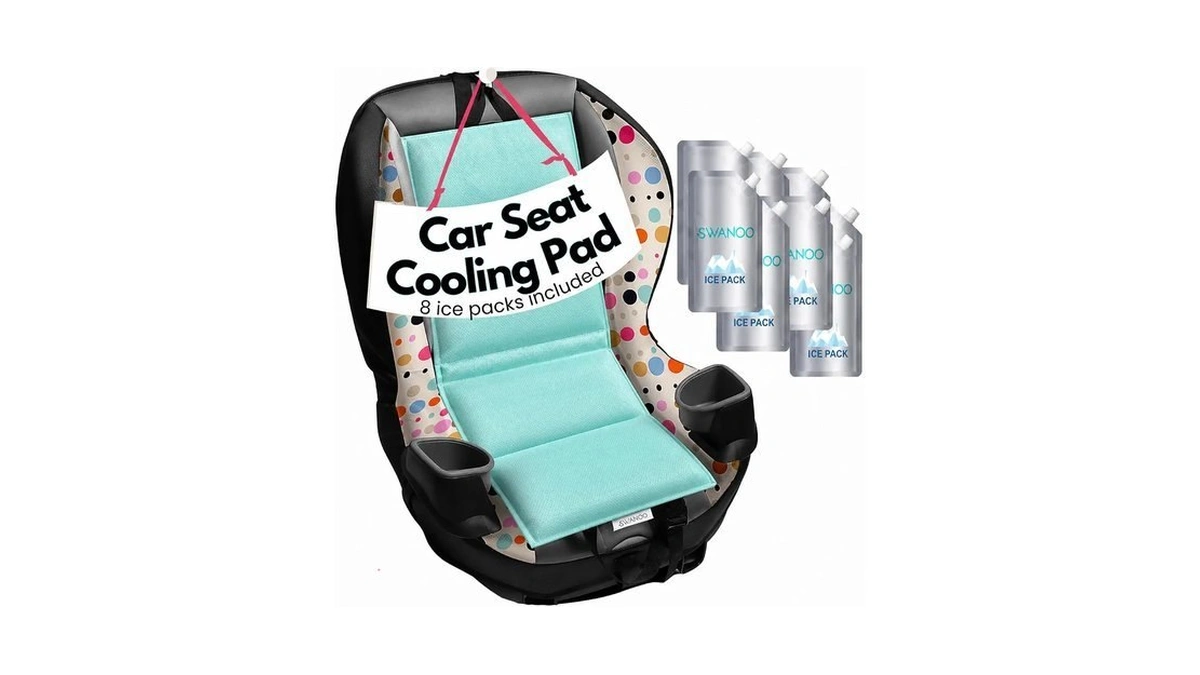 Car Seat Cooling Pad W/ice Pack, Turquoise, 8-pack, Sun &