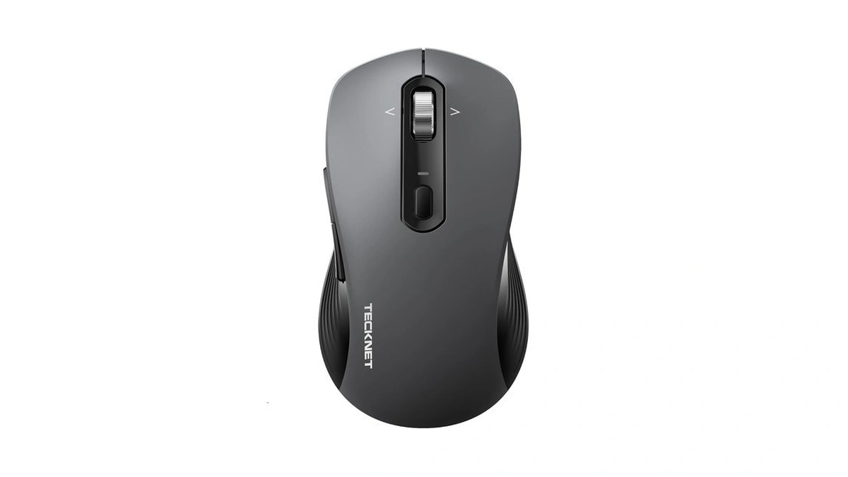 Tecknet 3-device Wireless Bluetooth Mouse With 4-way Scroll Wheel Grey