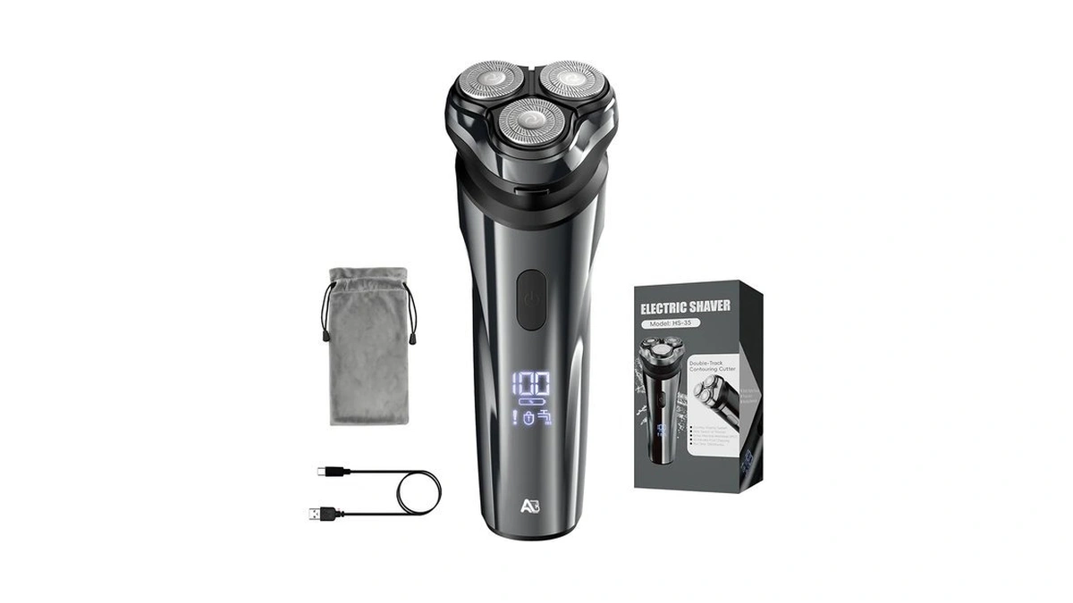 Abgab Electric Rotary Shaver For Men,4d Floating Head,type-c, Led Display