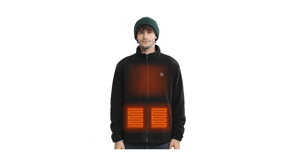 Heated Fleece Jacket For Men With Battery Fle...