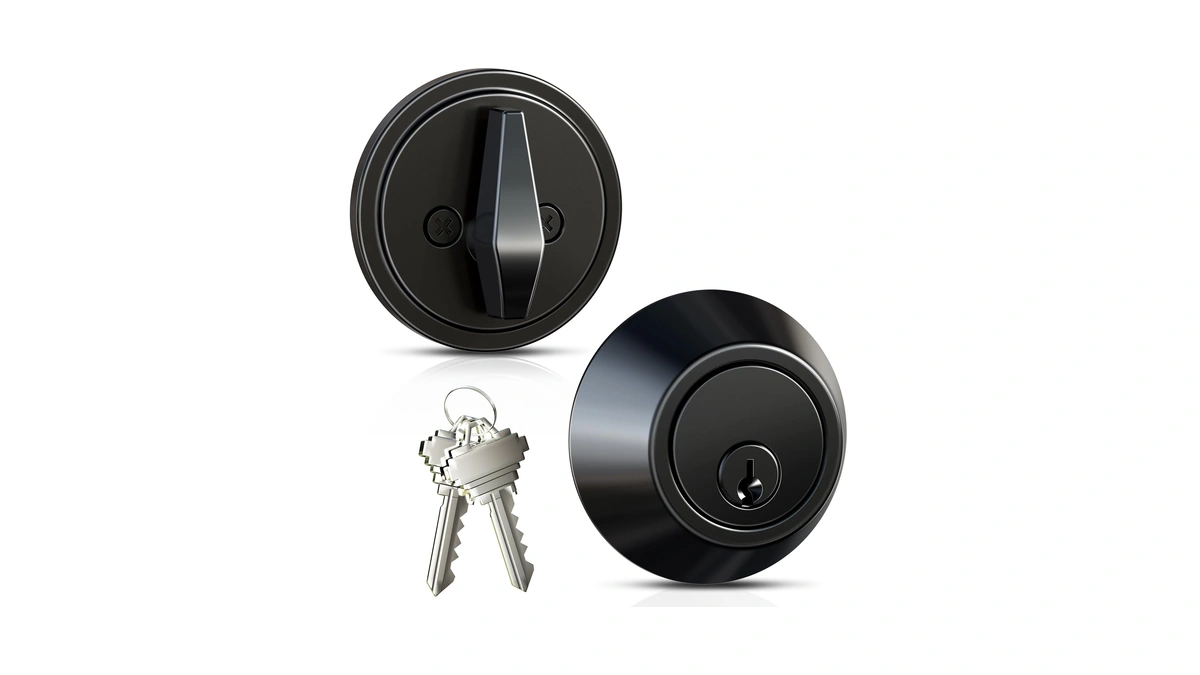 Veise Keyed Single Cylinder Deadbolt Lock, Inside Thumb Turn, Matte