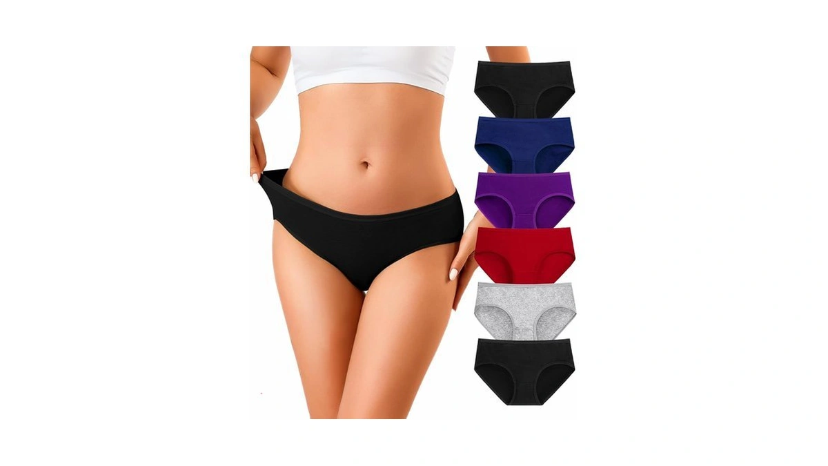 Olikeme Womens Underwear Cotton Panties Plus Size No Show Hispter