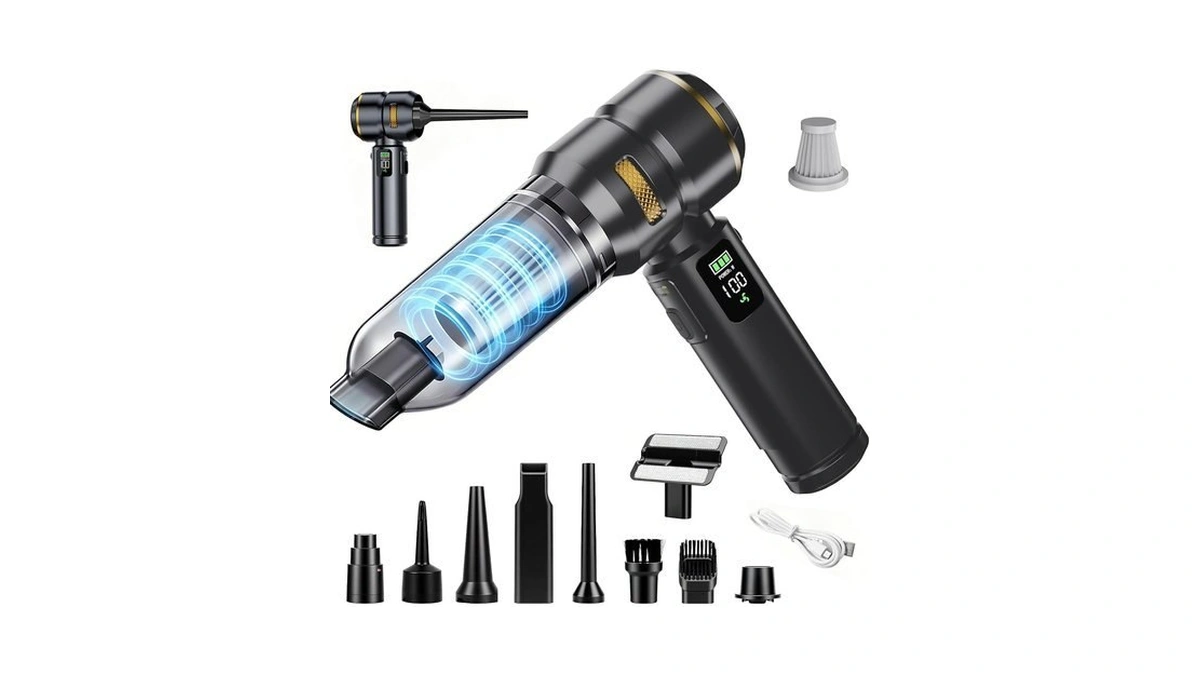 Car Vacuum Portable Cordless, 17000pa Cordless Handheld Car Vacuum Rechargeable,