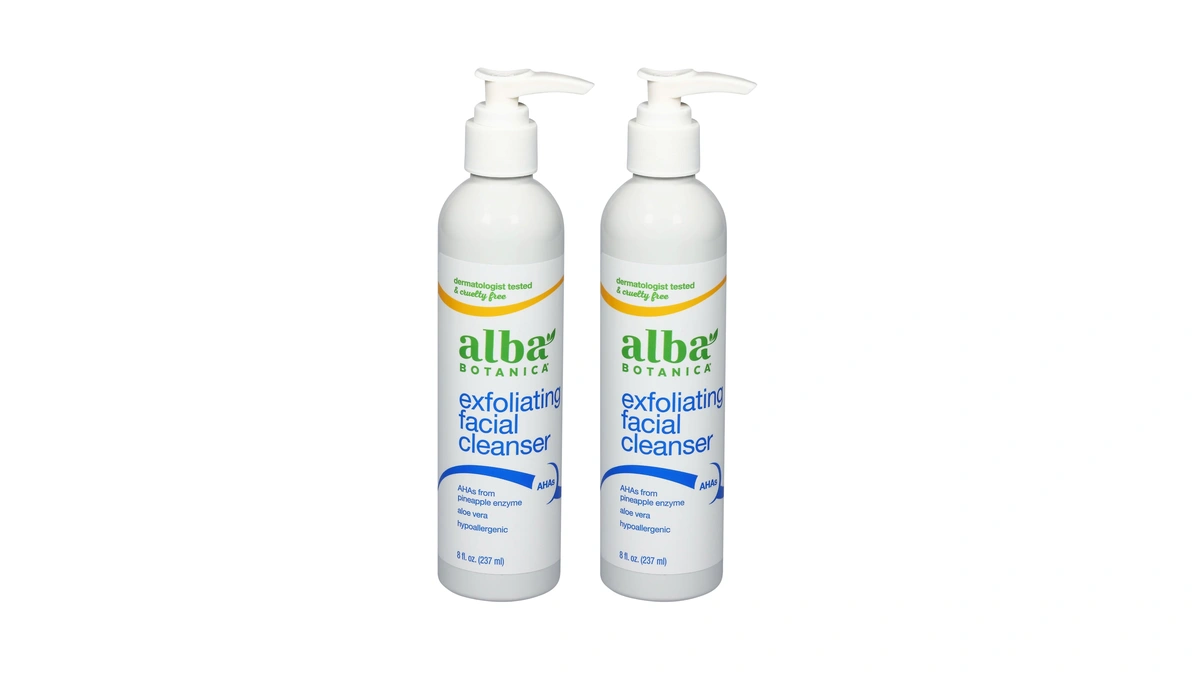 Alba Botanica Exfoliating Facial Cleanser,with Pineapple Enzyme And Aloe Vera,8