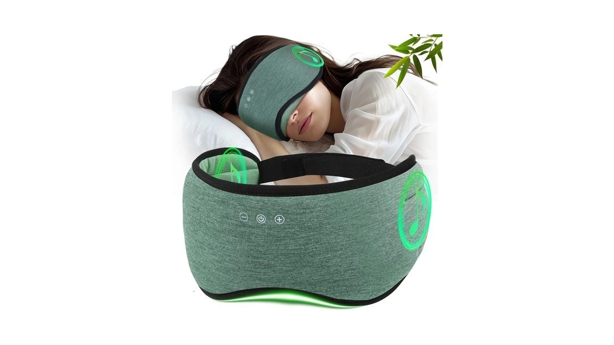 Sleep Headphones With Bluetooth 5.4 Sleep Mask, Bamboo Cotton Music