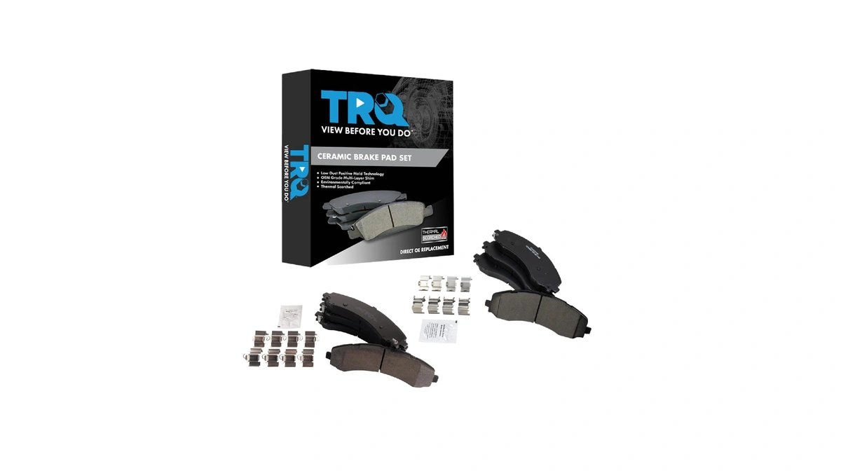 Trq Front And Rear Brake Pad Set Ceramic Hardware