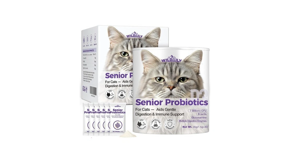 Wildaily Veterinary-grade Probiotics For Senior Cats - 30 Count Individual