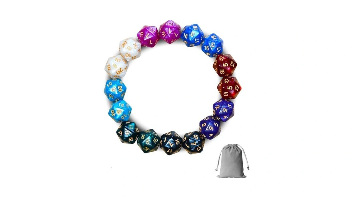 Dnd Dice Set D&d - 16 Pcs D20 Rotating Dice