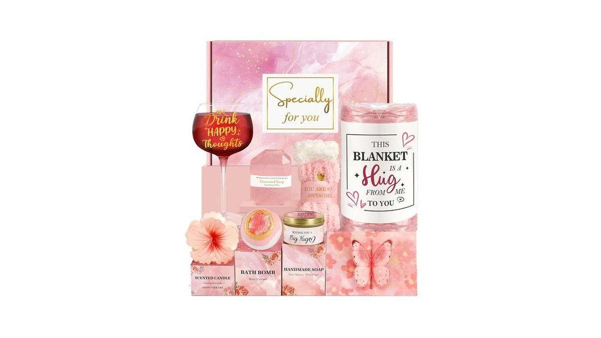 Birthday Gifts For Women, Rose Relaxing Spa Gifts Basket For