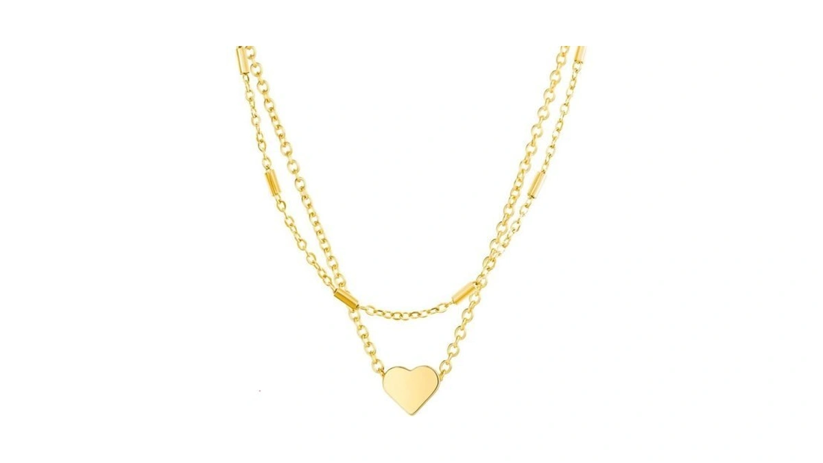 Anewsir Layered Necklaces For Women,14k Gold Plated Stacked Layered Necklace