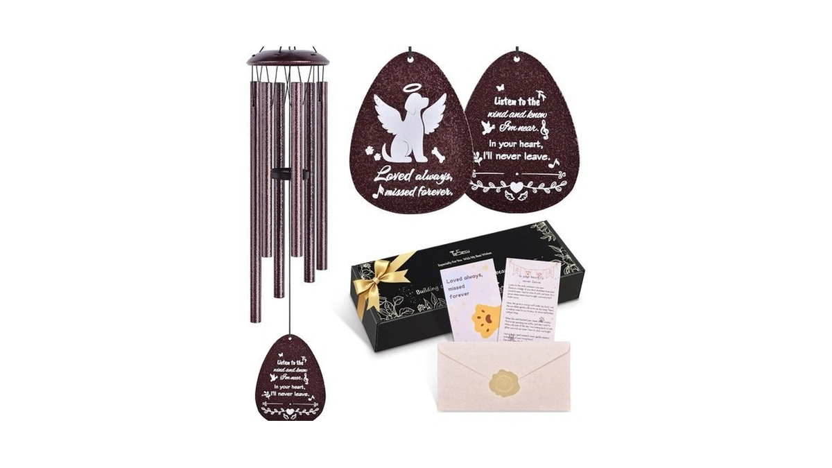 Dog Memorial Gifts, 28" Pet Memorial Wind Chimes, Loss Of