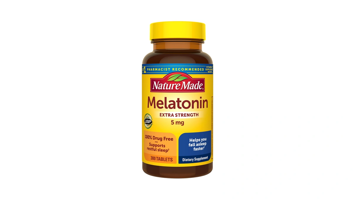 Nature Made Melatonin 5mg Extra Strength Sleep Supplement, 300 Tablets