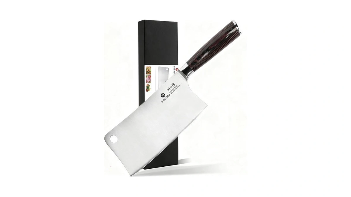 Imarku Meat Cleaver 7 Inch, Japanese High Carbon Stainless Steel