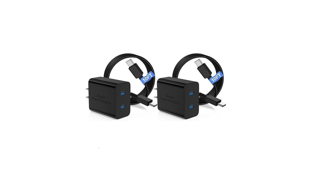 45w Dual Port Super Fast Charger With Long Usb C