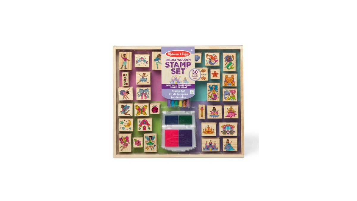 Melissa & Doug Fairy Tale Deluxe Wooden Stamp & Coloring