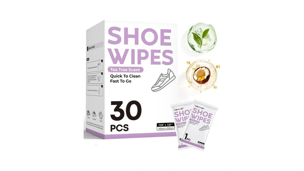 30 Pcs Sneaker Cleaner Wipes, White Shoe Quick Cleaning Wipes