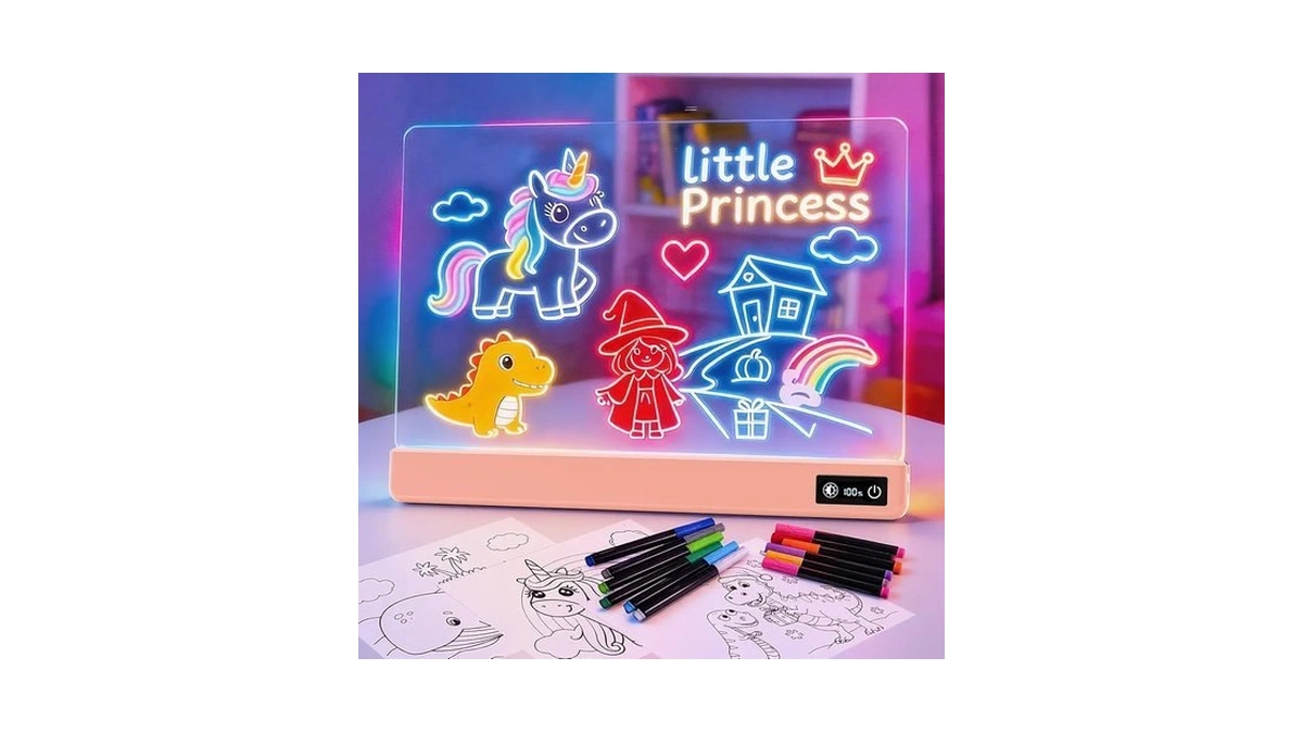 Led Drawing Board For Kids - 17" Flicker-free Glow Doodle