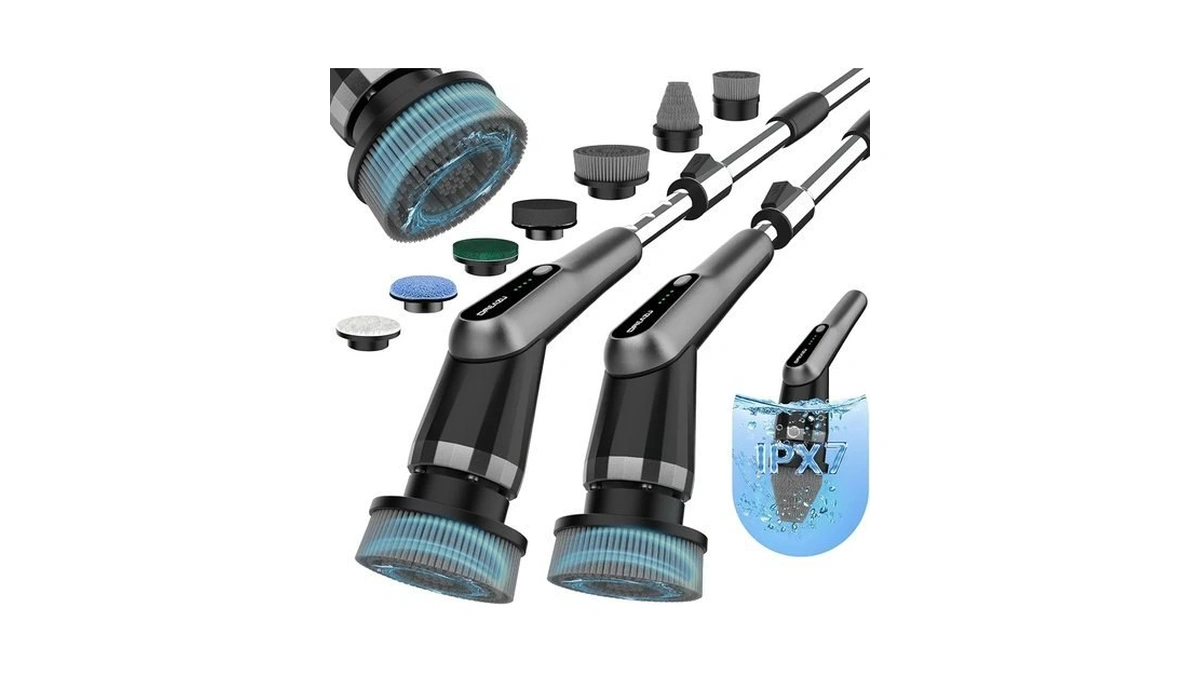 Dreazu Pro Electric Spin Scrubber, 10-in-1 Cleaning Brush With Retractable