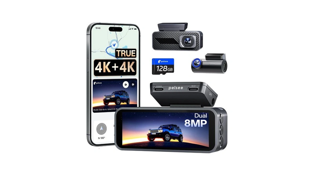Pelsee S1 Pro Native 4k + 4k Dash Cam Front