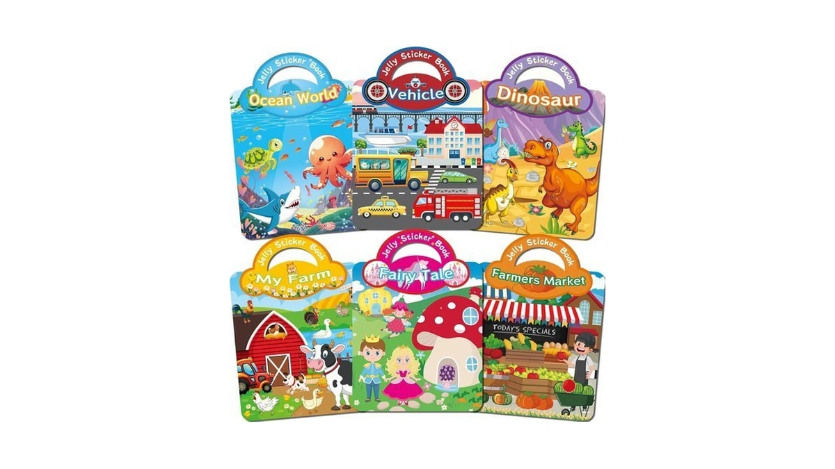 Kalysky 6pack Reusable Sticker Books For Toddlers 1-3 2-4