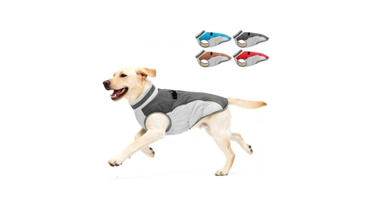 Aokown Dog Winter Coat For Medium Dogs, Adjustable Puppy Warm
