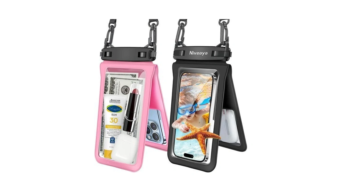 Niveaya Double Space Waterproof Phone Pouch - 2 Pack, Waterproof