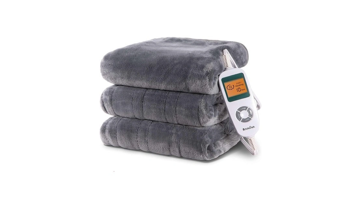 Rainova Heated Blanket, Electric Blanket-50''x60'', Soft Heating Blanket, 10-level Heating,