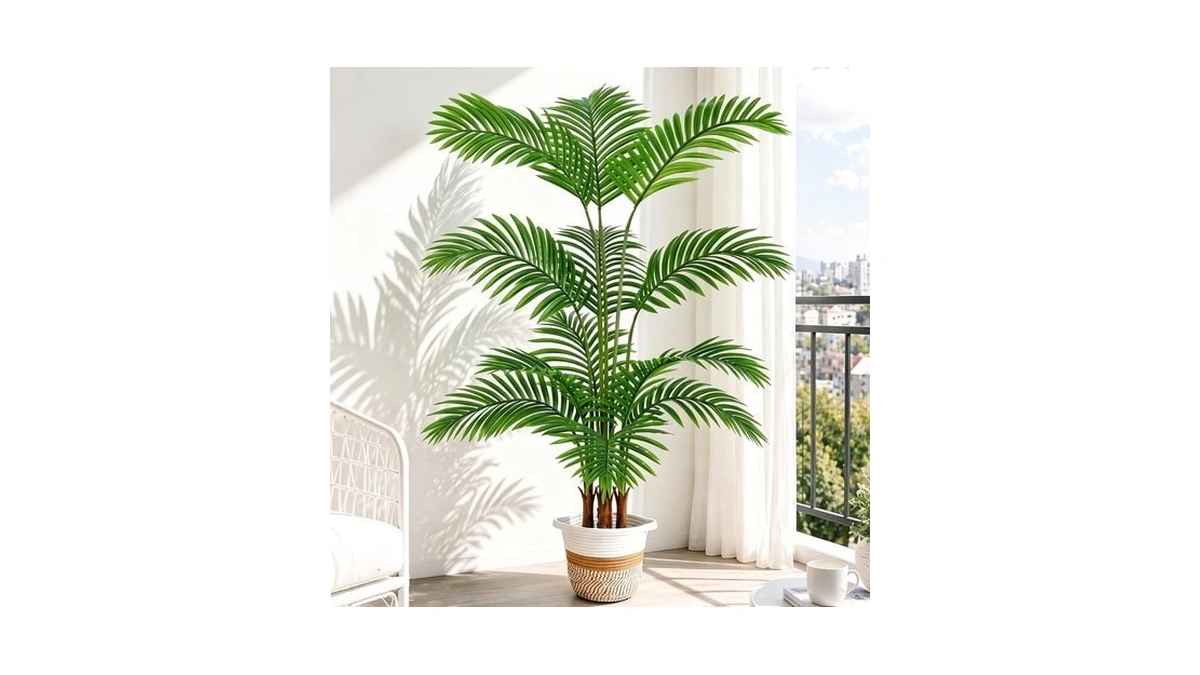 5ft Artificial Palm Tree Faux Plants Indoor,large Fake Tropical Palm
