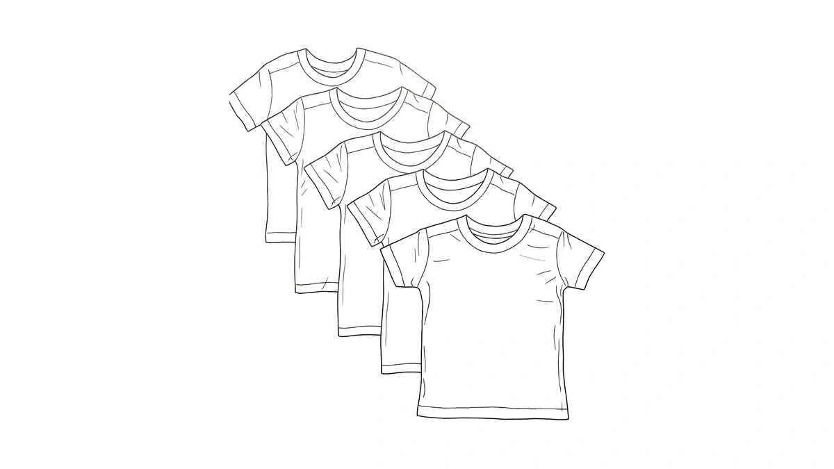 Honestbaby 5-pack Short Sleeve T-shirts For Baby, Toddler, Little Kid,