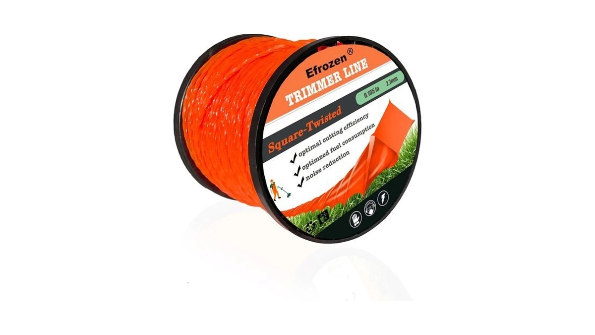 Efrozen Weed Eater String, Commercial Square Twist .105" Diameter X