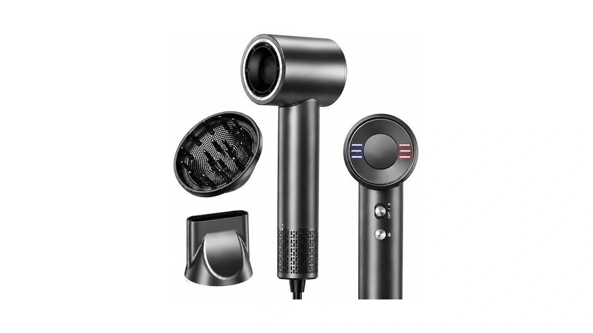 Dual Voltage Hair Dryer For Travel, 170,000 Rpm High-speed Blow