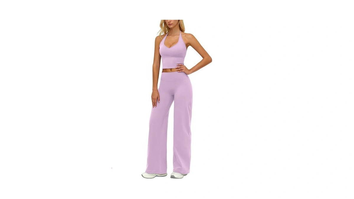 Okelux Workout Tops For Women Matching Yoga Pants 2 Piece