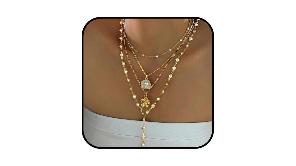 Amazon : Shell Pearl Necklace For Women Lariat Y