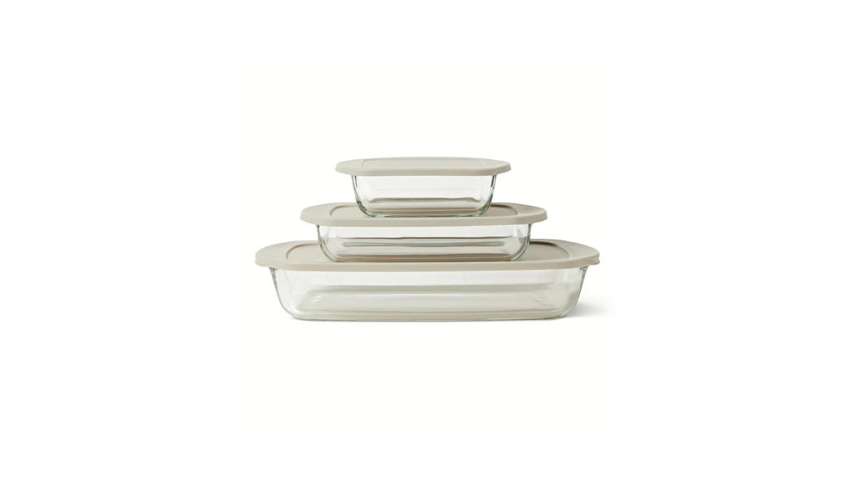 Amazon Basics Glass Baking Dishes With Bpa-free Lids, 6-piece Bakeware