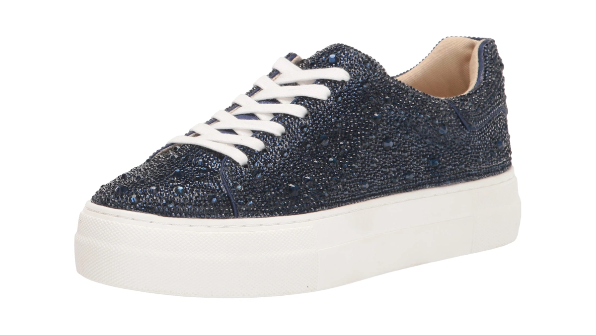 Betsey Johnson Women's Sidny Sneaker, Navy, 6